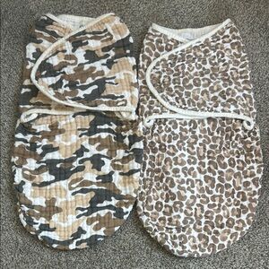 Camouflage and Leopard Baby Swaddle Set